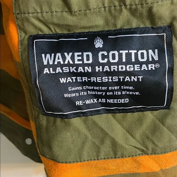 Alaskan Hardgear Duluth Waxed Canvas Men’s Green Coat Jacket Size XL 9/11 Badge - Picture 3 of 9